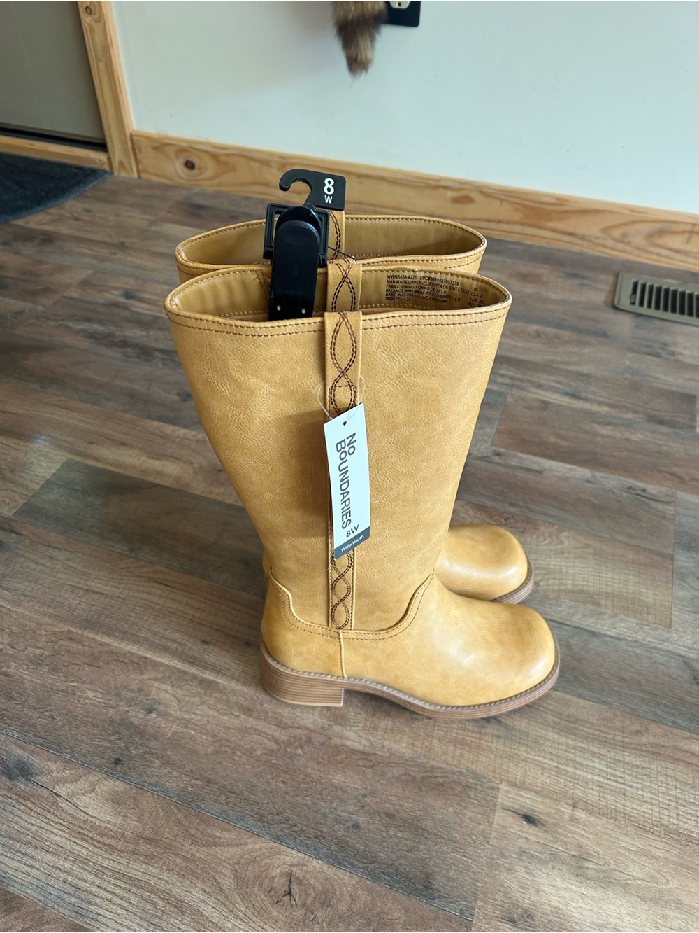 NWT No Boundaries Women's Tan Pull-On Western Mid-Calf Boots Sz 8W